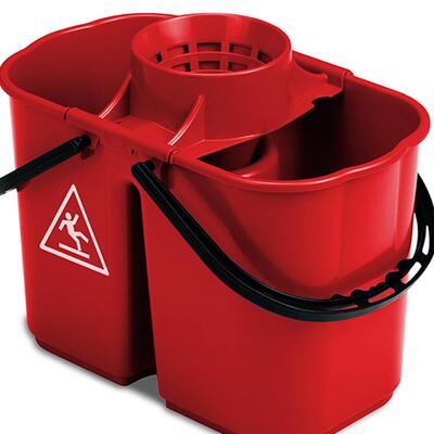 Fox- 8+6 Lt Double Bucket With Squeezer-Red Colour